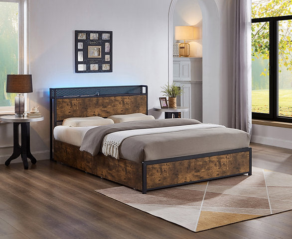 Bed Wood Grain-IF 5930 - Royal Living Furniture