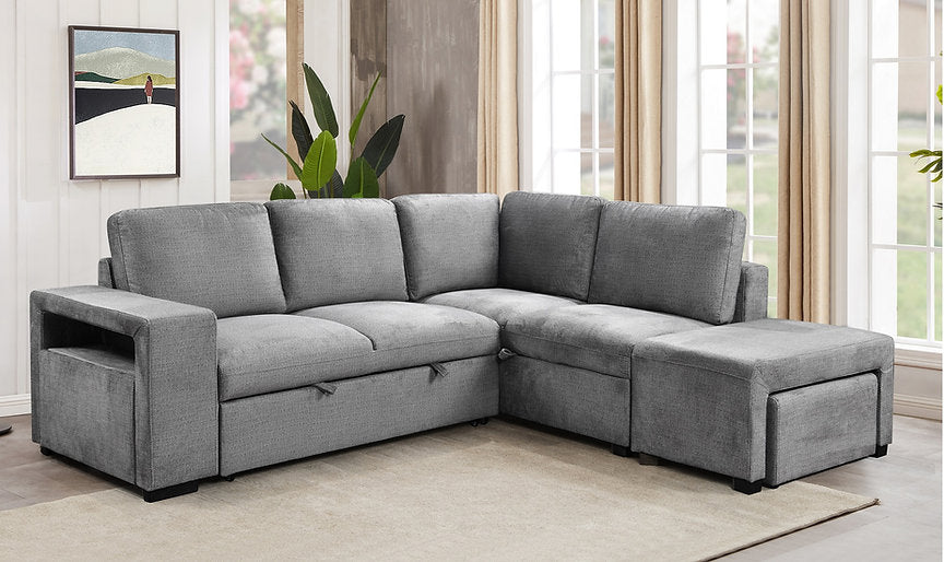 RHF Sofabed Sectional Grey Fabric - IF 9035 - Royal Living Furniture