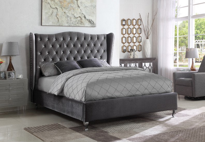 Bed Grey-IF 5520 - Royal Living Furniture