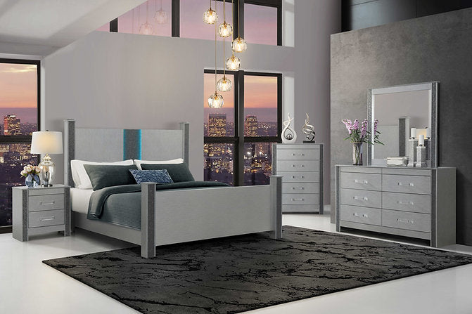 Logan-Silver Bedroom Set - Royal Living Furniture