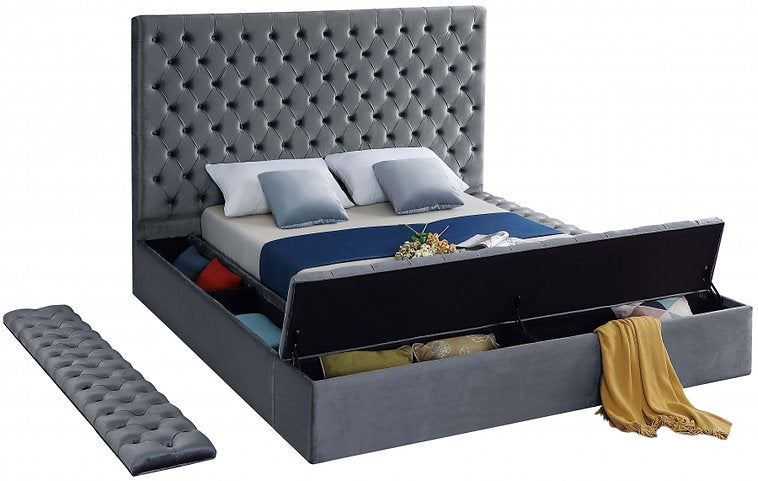 Bed Grey-IF 5790 - Royal Living Furniture