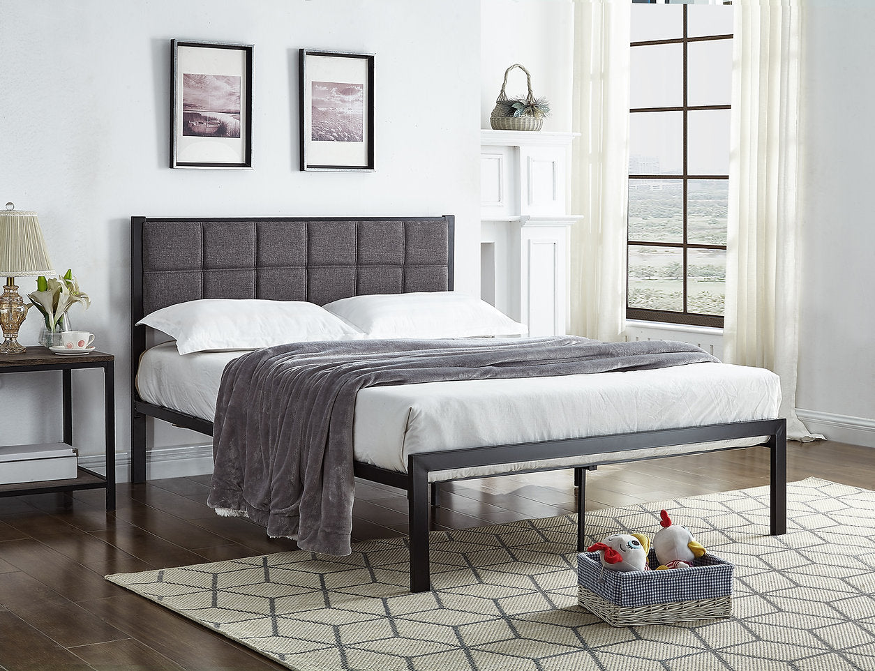Bed Crey-IF105 - Royal Living Furniture
