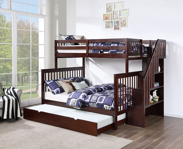 Bunk Bed Espresso-B 1850 - Royal Living Furniture
