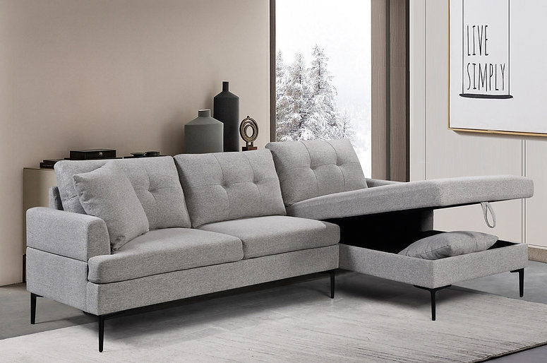 LHF Sectional Grey Fabric - IF 9060 - Royal Living Furniture