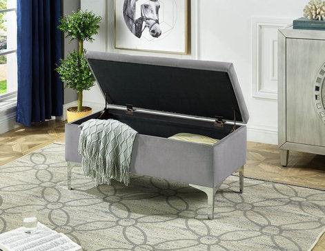 Stylish Velvet Storage Bench - IF-6255-6256-6257 - Royal Living Furniture