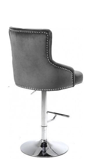 Grey Velvet Bar Stool - ST-6020-6021 - Royal Living Furniture
