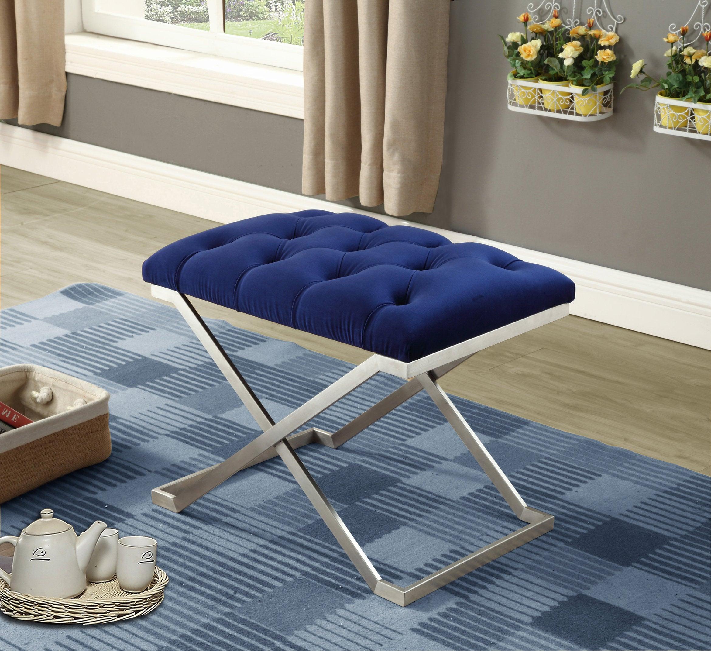 Elegant Velvet Fabric Bench - IF-6290-6291-6292 - Royal Living Furniture