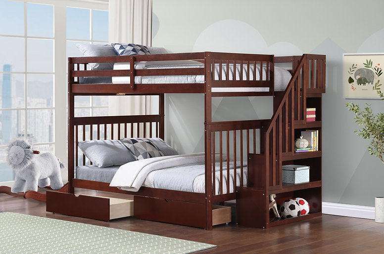 Bunk Bed Espresso-B 1855 - Royal Living Furniture