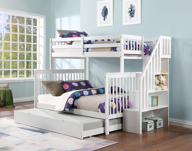 Bunk Bed White-B 1852 - Royal Living Furniture
