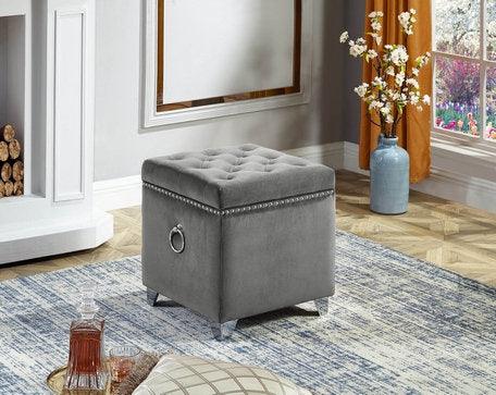 Stylish Velvet Storage Ottoman - IF-6295-6296-6297 - Royal Living Furniture