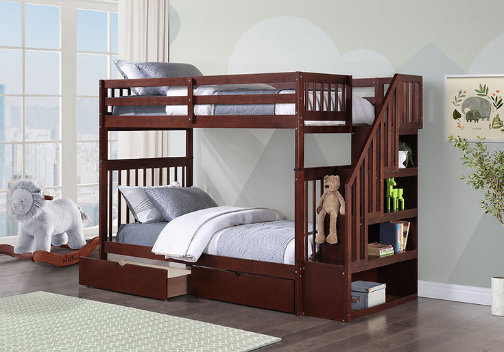Bunk Bed Espresso-B 1845 - Royal Living Furniture