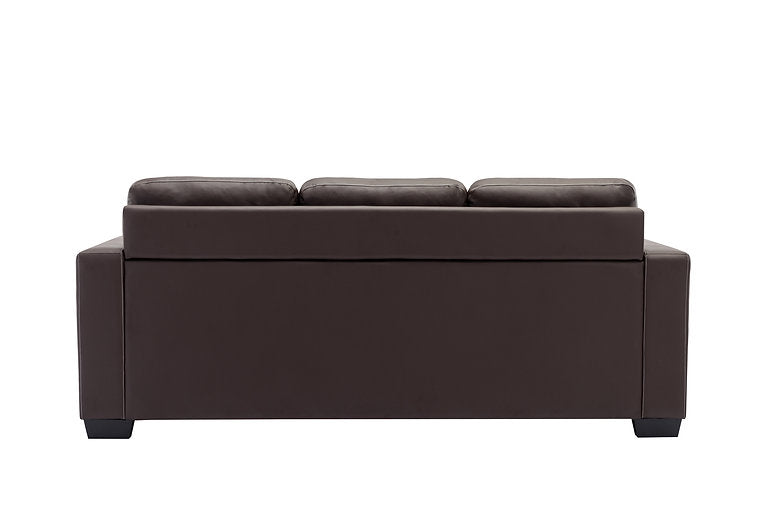 Sectional W/Reversible Chaise Black PU - IF 9355 - Royal Living Furniture