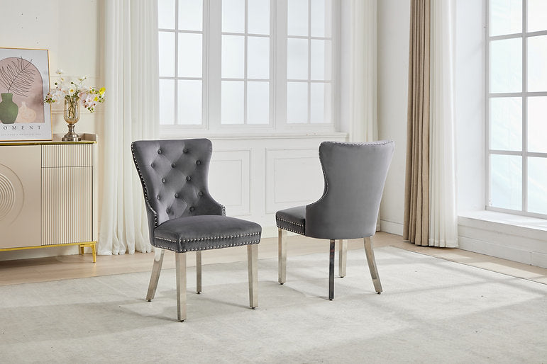 Dining Chair Grey - C 1245 - Royal Living Furniture