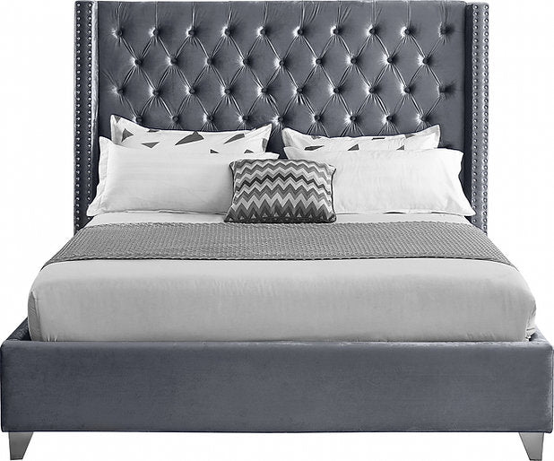 Bed Grey-IF 5890 - Royal Living Furniture