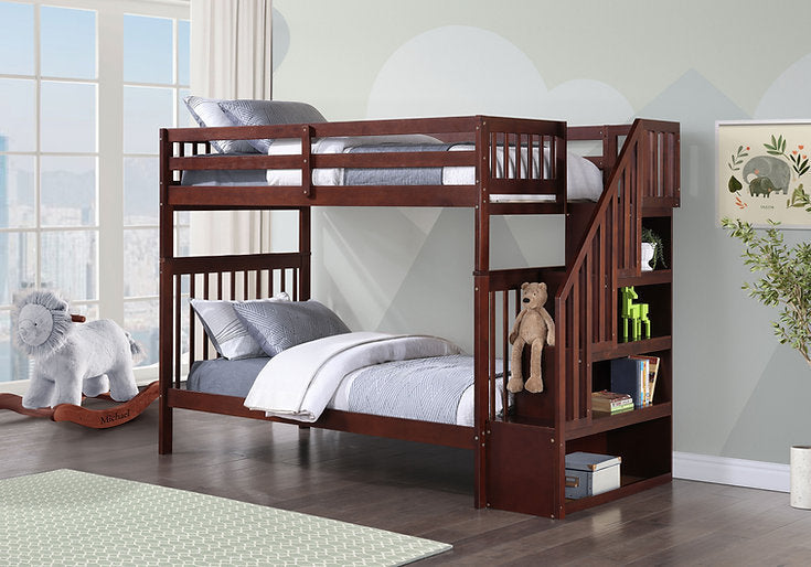 Bunk Bed Espresso-B 1845 - Royal Living Furniture