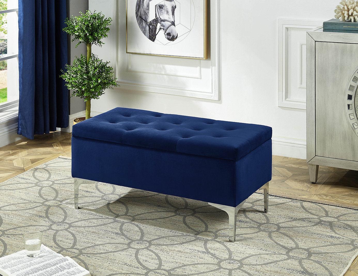 Stylish Velvet Storage Bench - IF-6255-6256-6257 - Royal Living Furniture