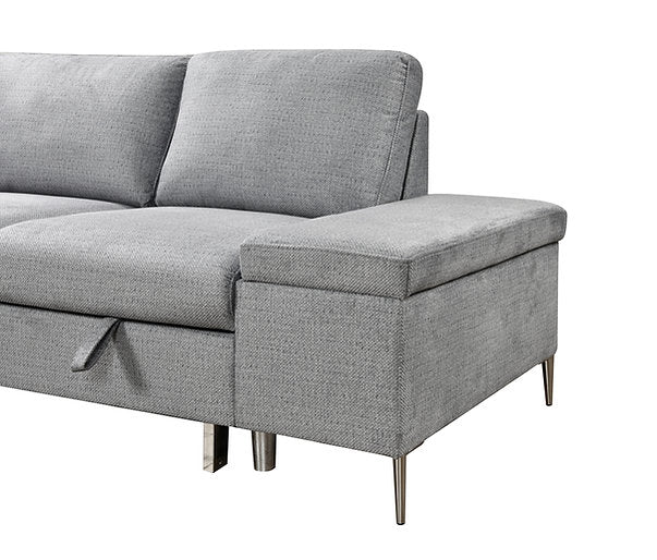 LHF Sofabed Sectional Grey Fabric - IF 9022 - Royal Living Furniture