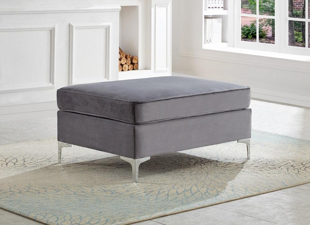 Elegant Velvet Ottoman - IF-9281-9283-9285 - Royal Living Furniture