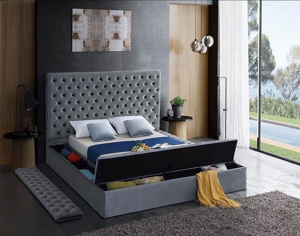 Bed Grey-IF 5790 - Royal Living Furniture