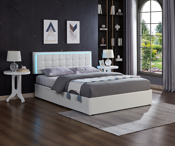 Bed White-IF 5402 - Royal Living Furniture