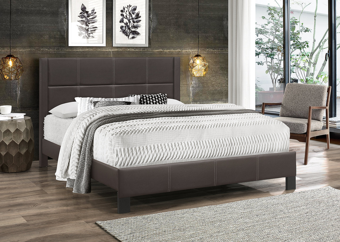 Bed Brown-IF 5352 - Royal Living Furniture