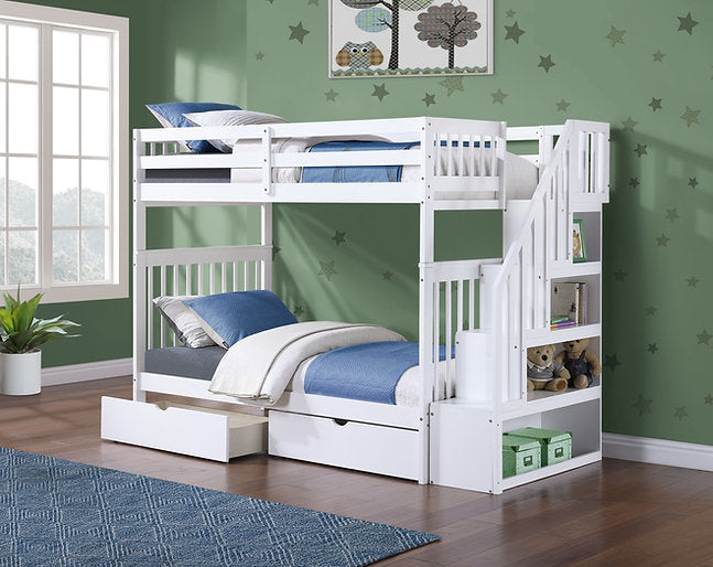 Bunk Bed White -B 1847 - Royal Living Furniture