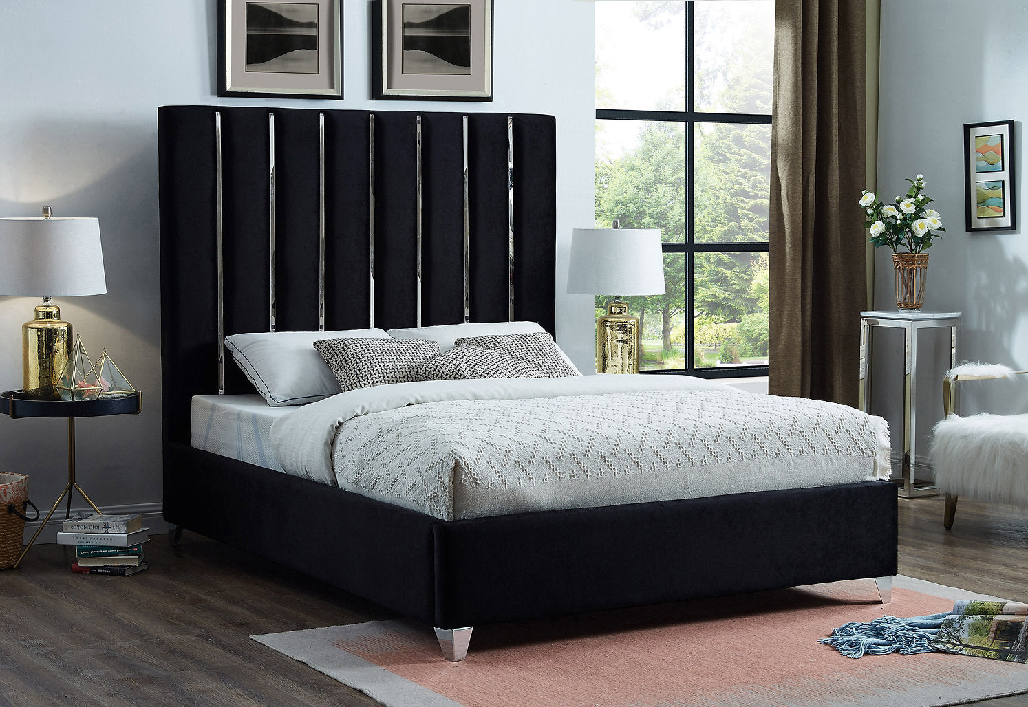 Bed Black-IF 5621 - Royal Living Furniture