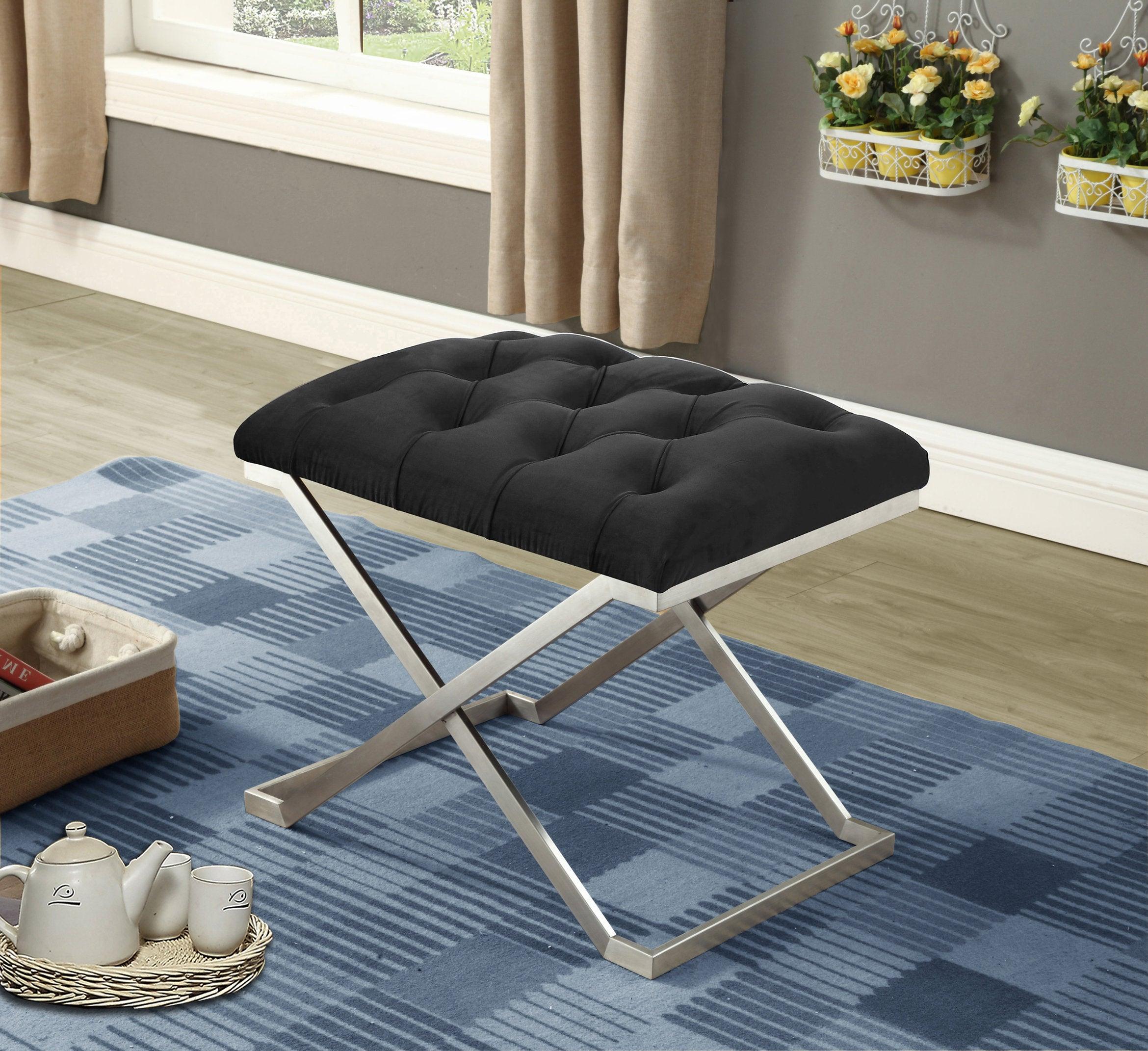 Elegant Velvet Fabric Bench - IF-6290-6291-6292 - Royal Living Furniture
