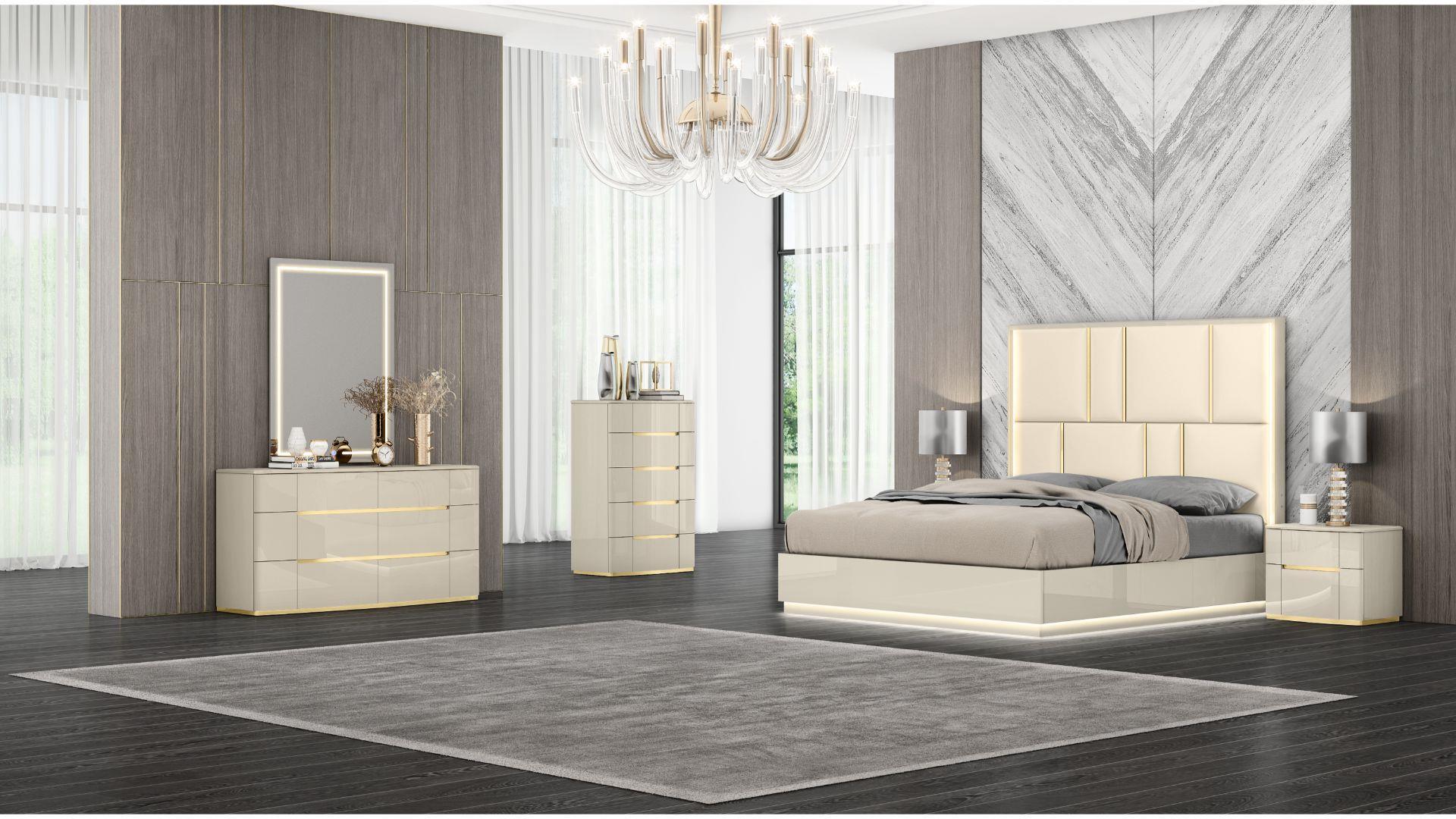 Sienna Beige Lacquer - Bedroom Set - Royal Living Furniture